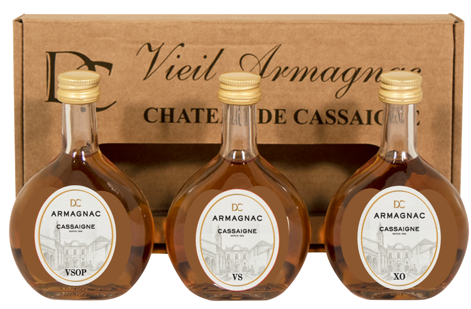 Achat Armagnac Coffret Mignonnettes 3x5cl - Château de Cassaigne